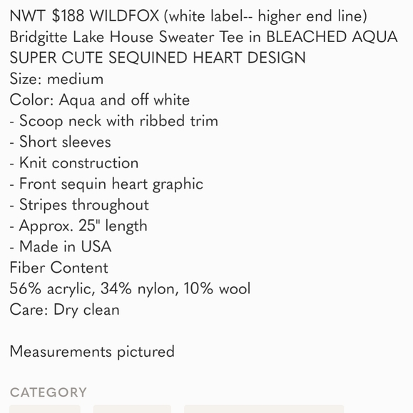 Wildfox White Label Brigitte heart sweater NEW valentines day - Picture 5 of 5